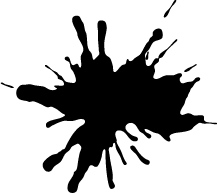 black image of paint splatter