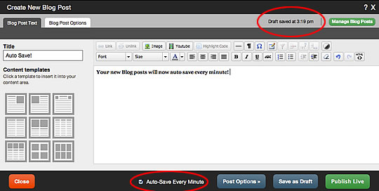 auto save